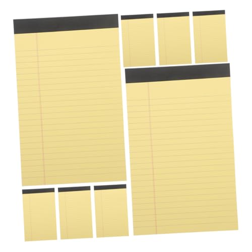 Angoily 8 Notizbuch merkzettel schreibutensilien Notizheft ausgekleideter Notizblock Planer-Notizblock zum Abreißen für die Planung legale Blöcke Notizbücher legaler Block Papier Yellow von Angoily