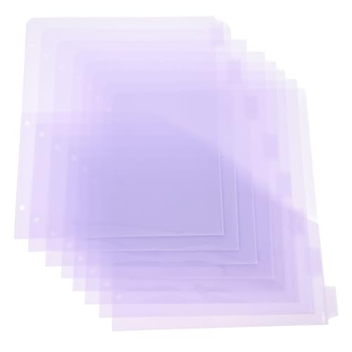 Angoily 8 Stück A4 -Dateipartitionstasche farbig Beschützer Loch Veranstalter Unterlagen ordner Budgettasche Bindemittelversorgung Seitentaschen Kunststoffhüllen für Hefter pp Violett Angoily 8 Stück A4 -Dateipartitionstasche farbig Beschützer Loch Veranstalter Unterlagen ordner Budgettasche Bindemittelversorgung Seitentaschen Kunststoffhüllen für Hefter pp Violett von Angoily