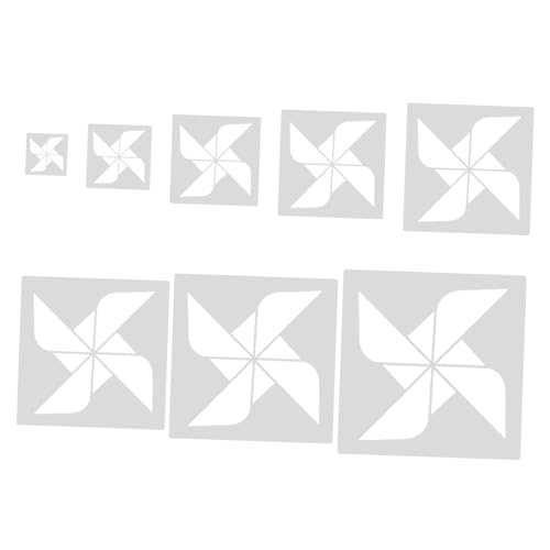 Angoily 8 Stück Windmühlenvorlage Sprühfarbe Schablone Nachzeichnungsschablonen Entwurfsvorlage für ein Scrapbooking-Schablonen wiederverwendbare Schablonen pp Weiß Angoily 8 Stück Windmühlenvorlage Sprühfarbe Schablone Nachzeichnungsschablonen Entwurfsvorlage für ein Scrapbooking-Schablonen wiederverwendbare Schablonen pp Weiß von Angoily
