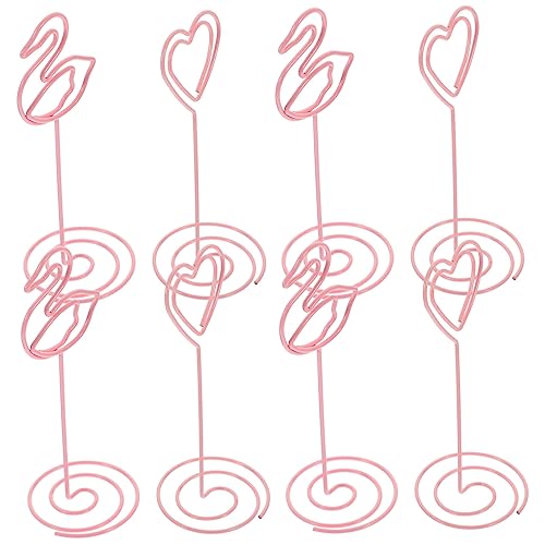 Angoily 8 Stück bürodeko büro dekoration dekorationsclips geschke wohnraumdeko Flyer Platzkarten für den Tisch Bildhalter Schreibtisch mit Fotohalter -Clipständer Memo-Clip-Ständer Metall von Angoily