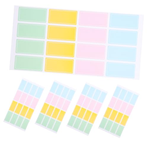 Angoily 80 Stück Haftnotizen Pads Bunt Leere Aufkleber Groß Registerkarten Etikett Klein Klebrig Sortiert Schüttgut Winzig Geformt Wiederverwendbar Farben Gefüttert Farbig Papier von Angoily