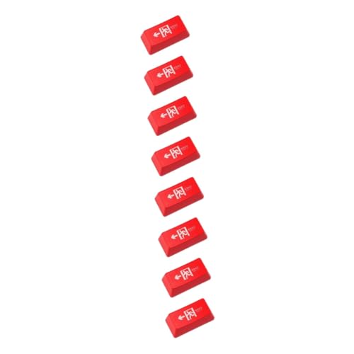 Angoily 8St Tastenkappe Ersatzschlüsselkappe Kappe für Computertastatur Mechanische Tastatur durchsichtige Taste mechanische Tastaturtaste Perspektive Knopf rot von Angoily