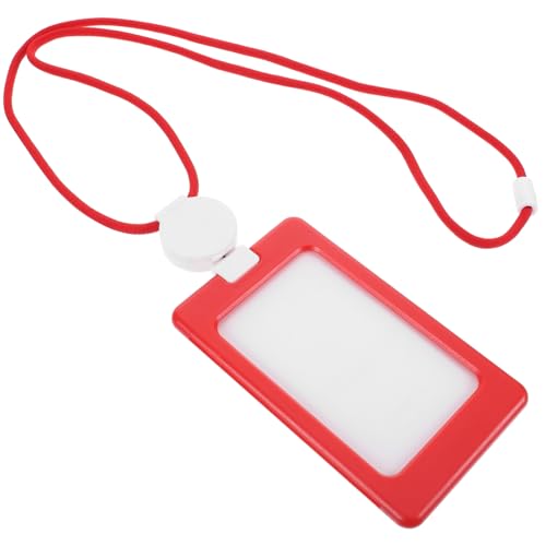 Angoily Abzeichen Lanyard hängend Schlüsselband mit Kartenhalter ID-Kartenhalter Lanyards für Ausweise ID-Inhaber Inhaber einer Arbeitskarte Lanyard-ID-Halter pp rot von Angoily