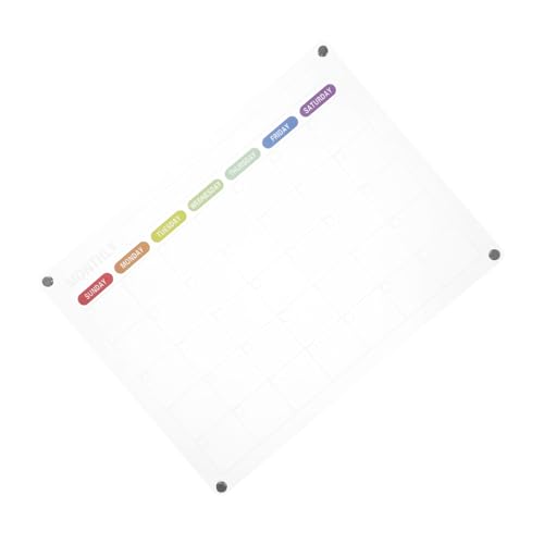Angoily Acryl-Magnettafel für Kühlschrank Magnetische Planungstafel für den Kühlschrank Wiederverwendbarer Notizblock Acryl-Kühlschrank-Trockenlöschtafel kleine trocken abwischbare Tafeln von Angoily