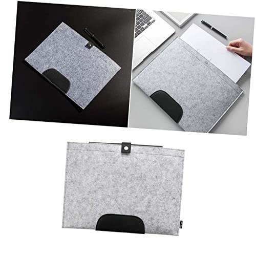 Angoily Aktenhalter dokumente organizer aktenorganizer document bag Taschen fühlte sich erweiternder Dateiordner briefumschläge Aktentasche im Letter-Format Aktenordner aus Filz Light Grey von Angoily
