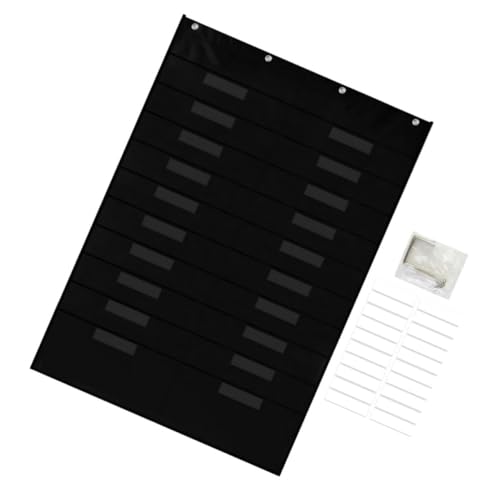 Angoily Aktentasche Tür-Hängemappen-Organizer Taschenorganisator Satzstreifenhalter Dateiordnerhalter Ordner-Organizer Organizer für Türordner Wandtasche Polyester Black von Angoily