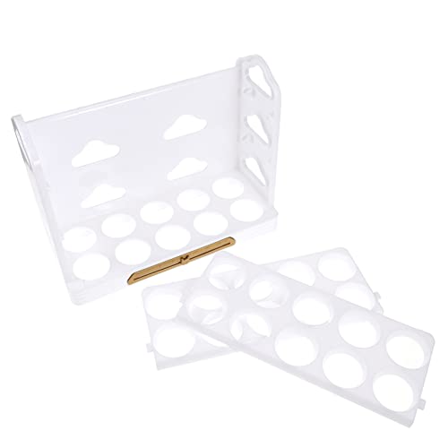 Angoily Aufbewahrungsbox Für Eier Stapelbarer Eierständer Eierablage Praktischer Eierbehälter Kunststoff-organizer Klarer Behälter Schubladenfach Eierlagerung Mini Pp Weiß Veranstalter von Angoily