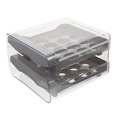 Angoily Aufbewahrungsbox für Eier Organisationsschubladen Plastikeier Eier Aufbewahrungsbox Eierhalter Schubladen aus Kunststoff verschleißfeste Eierschublade Eier-Organizer von Angoily