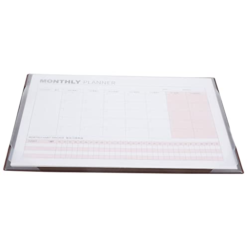 Angoily Blatt leerer Wandkalender Papier Schreibtischkalender Monatplaner groß Zeitplaner büroartikel büromaterial Schreibtisch-Notizbuch Agenda-Notizblock Agenda-Notizblöcke PVC Coffee von Angoily