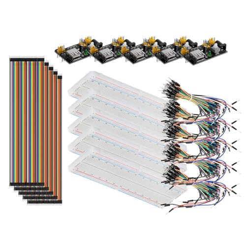 Angoily Breadboard Mit Netzteilmodul Jumper Drähte Kabel Lernset Für DIY Projekte Schule Labor Industrie Energieversorgungsmodul Angoily Breadboard Mit Netzteilmodul Jumper Drähte Kabel Lernset Für DIY Projekte Schule Labor Industrie Energieversorgungsmodul von Angoily