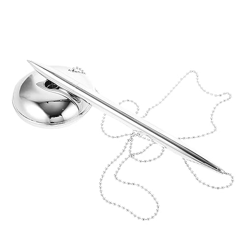 Angoily Büro Stift rezeption schreibtisch stift metallisch Showcase Empfangsthekenstift Schreibwaren büroartikel kugelschreiber vertikaler Tischstift Drehstift Stifte Silver von Angoily