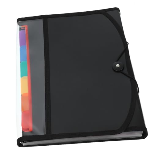 Angoily Dokumentenaufbewahrungstasche Fächermappe Transparente Fächermappe Fächermappe Organizer Büro Ordner Akkordeon Ordner Ordner Schwarzes Pvc Angoily Dokumentenaufbewahrungstasche Fächermappe Transparente Fächermappe Fächermappe Organizer Büro Ordner Akkordeon Ordner Ordner Schwarzes Pvc von Angoily