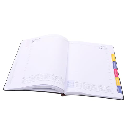 Angoily Englisches Agendabuch Notizbuch Notizblock täglich Büro work planner Arbeitsplaner bequemer akademischer Planer Schreibbuch Business Planning Notebook Agenda Notebook Papier Black von Angoily