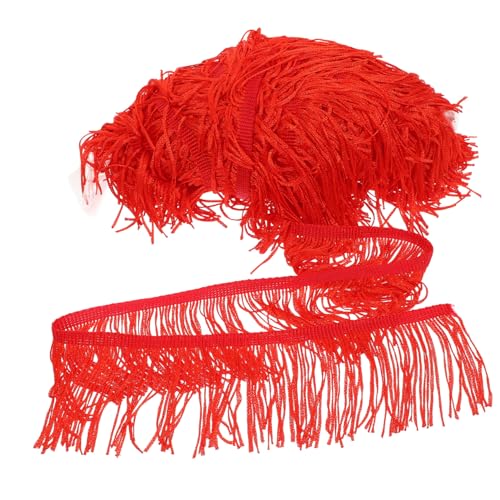 Angoily Ergänzende Inhaltsstoffe zur Bartentfernung zeitgenössisch modern hängend trimmen Laternen rote farbe Quastenbesatz Mehrzweckquaste aus Polyester für Lampenschirmbesatz von Angoily