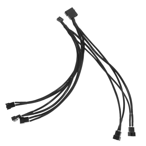 Angoily Fan-Hub Kühlsystem für Computer Leistung Kühlung USB-Block Stecker tragbares Ladegerät Regler Konverterkabel für Kühlgebläse Lüfteradapter Computer-Lüfter-Versorgung Plastik Black von Angoily