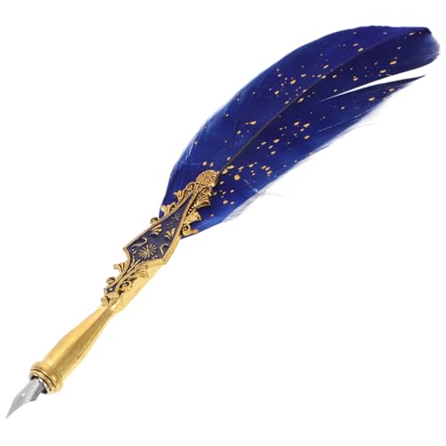 Angoily Federstift Tinte Füllfederhalter Kalligraphie Pen Federfeder Vintage -Stifte Kalligrafie-Stift Kalligraphie-Tauchstift-Set dekorative Stifte Vintage Füllfederhalter Metall Blau Angoily Federstift Tinte Füllfederhalter Kalligraphie Pen Federfeder Vintage -Stifte Kalligrafie-Stift Kalligraphie-Tauchstift-Set dekorative Stifte Vintage Füllfederhalter Metall Blau von Angoily