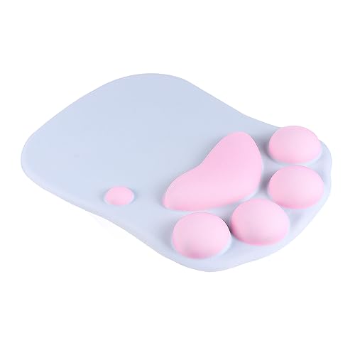 Angoily Handballenauflage Schreibtischunterlage Mauspad Handgelenk Mauspad Laptop-mauspad Handgelenkstissen Handgelenkstütze Katze Handballenauflage Handgelenkruhe Pu von Angoily