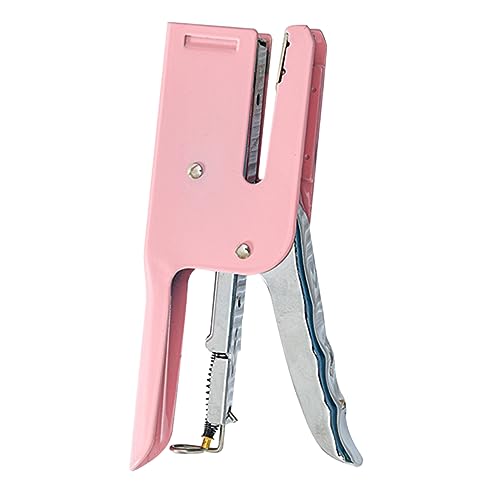 Angoily Handheftgerät Rosa Hochleistungs Büroheftgerät Heftgeräte Für Den Schreibtisch Langarmheftgerät Studentenheftgerät Tragbare Heftgeräte Für Papier Täglicher Gebrauch von Angoily