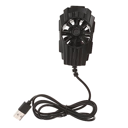 Angoily Kühlkörper Autotelefonhalterung Handy Lüfter USB Batterietisch tragbare Klimaanlage gaming gaming mause heizstrahler Smartphone-Lüfter Telefonkühler mit Lüfter Stk Black von Angoily