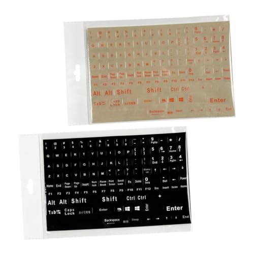 Angoily Laptop-Tastatur-buchstabenaufkleber Englische Buchstaben-aufkleberpackung Computer-Aufkleber-Set von Angoily