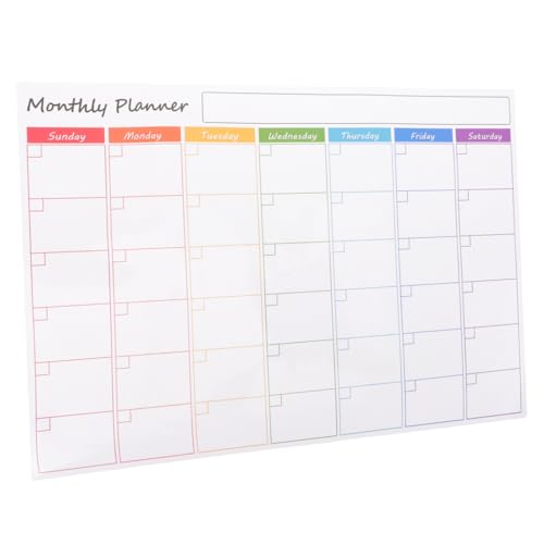 Angoily Magnetisches Whiteboard Kühlschrankplaner Abwischbar Magnetische Trockenlöschtäfel Für Monatsplanung Und Organisation Im Haushalt von Angoily
