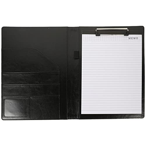 Angoily Mappe Büro Inhaber multi Lagerung Abdeckung Banker ordner kreditkartenhalter organizer office supplies document holder schreibtafel beachten Datei liefern Telefonhalter Pu Black von Angoily