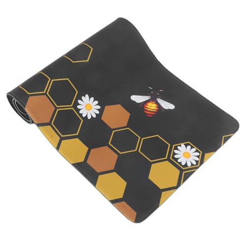 Angoily Mauspad Schreibtischunterlage Mauskissen blau Bürodesk -Zubehör Rosa groß praktische Tischunterlage Desktop -Matte dekorative Tischunterlage Tischmatte Desktop-Pad Stoff Schwarz von Angoily