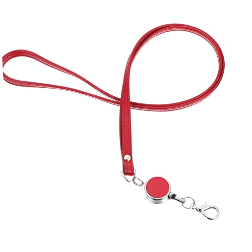 Angoily Mobiltelefon -Tag -Hangseil Lanyard einziehbar arbeiten teleskopische Schlüsselbänder für Führerscheine Karten Schlüsselband ID-Schlüsselband Plastikverteidiger Eisen rot von Angoily