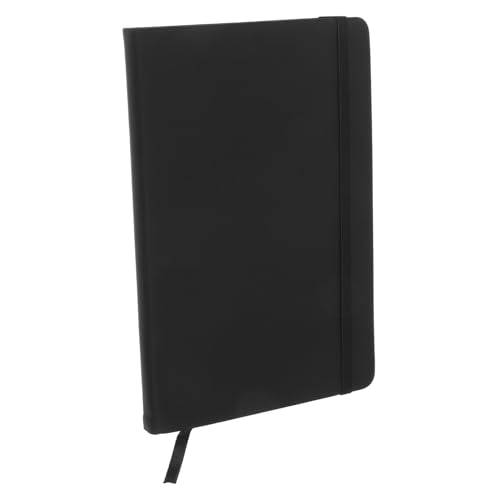 Angoily Notizbuch täglich Notizblock Agenda bürobedarf Notizheft büromaterial Schreibheft kalender Zeitplaner Multifunktionsnotiz Planen Sie Notizbücher Planungsbuch Pu Black von Angoily