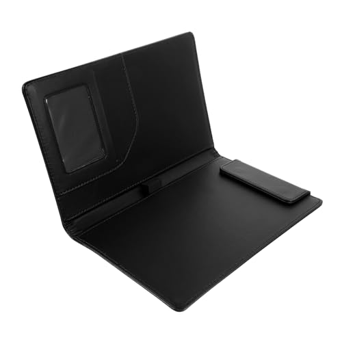 Angoily Ordner WordPad aktenkoffer gestängetasche papiersammler cartape notizzettel kleines Klemmbrett Büro-Schreibtafel Clip Menü Rechnung Zwischenablage Büro-Klemmbretter PU-Leder Black von Angoily