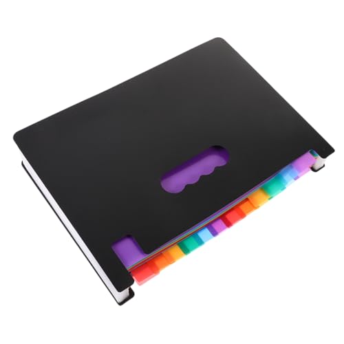 Angoily Regenbogen Akkordeontasche Organizer Aktenordner Organizer Organizer Und Aufbewahrung Ablageboxen Fächermappe Großer Ordner Akten Organizer Ordnerhalter Akten Schwarz Pp von Angoily