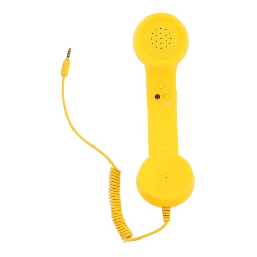Angoily Retro -Mikrofon Retro-Handy Kunststoff-Hörer Handy Hörer universeller Telefonhörer kabelgebundenes Mobilteil Vintage-Mobilteil Abs Gelb Angoily Retro -Mikrofon Retro-Handy Kunststoff-Hörer Handy Hörer universeller Telefonhörer kabelgebundenes Mobilteil Vintage-Mobilteil Abs Gelb von Angoily