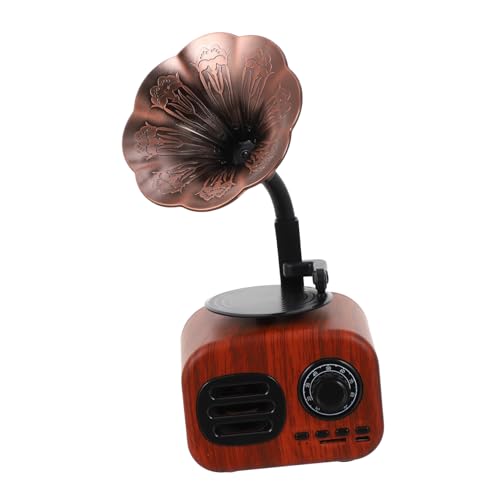 Angoily Retro WLAN Lautsprecher Kabelloser Lautsprecher im Grammophon Design mit Eingebautem Basslautsprecher für Musikgenuss zu Hause Angoily Retro WLAN Lautsprecher Kabelloser Lautsprecher im Grammophon Design mit Eingebautem Basslautsprecher für Musikgenuss zu Hause von Angoily