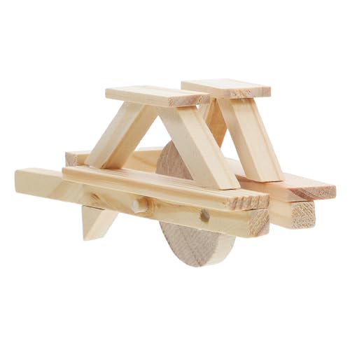 Angoily Schubkarrenmodell Wagenstütze Kleines Schubkarrendekor Simulation Mini-modell Schubkarre Aus Holz Kleines Holzhandwerk Spielzeugschubkarre Holzschubkarre Beige Hölzern von Angoily