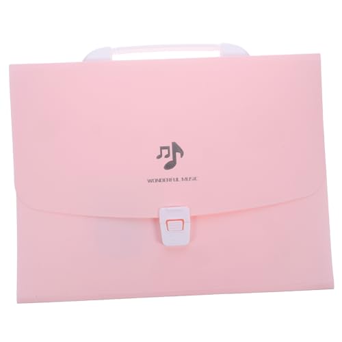 Angoily Simple Pp13 Tragbare Akkordeontasche Mehrschichtige Dokumententasche A4 Ordner Studentenhandtasche Aufbewahrungsdokumententasche Pink Aktenordner Ordner Für Dokumente von Angoily