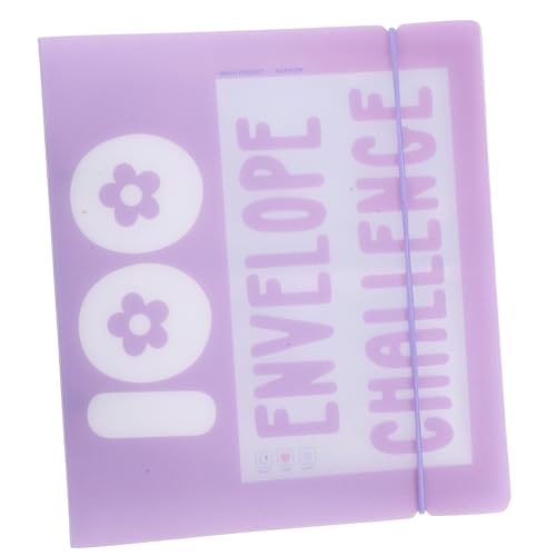 Angoily Sparfordernde Binder bargeldsparender Ordner Herausforderungsbuch zum Geldsparen Haushaltsbuch Budgetordner für Umschlag-Challenge-Ordner Budgetumschläge PVC Violett Angoily Sparfordernde Binder bargeldsparender Ordner Herausforderungsbuch zum Geldsparen Haushaltsbuch Budgetordner für Umschlag-Challenge-Ordner Budgetumschläge PVC Violett von Angoily