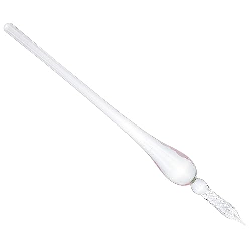 Angoily Stift Tipp Kalligraphie Dip-stift Handbeschriftungsstifte Dip-pen-tinte Party Schreiben Kursiv Einzigartiger Tauchstift Leichter Tauchstift Rosa Glas von Angoily