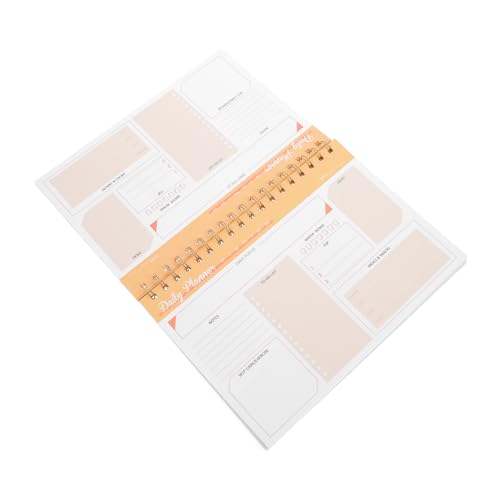 Angoily Tagesplaner Notizbilder Notizbuch Für Projektplaner Planungsbuch Notizblock Wochenplaner Zeitplan Notizbuch Täglich Spiral- Vereinfacht Kombiniert Planblock Orange Papier von Angoily