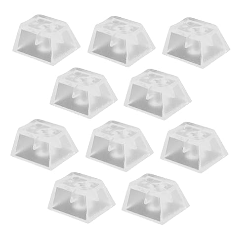 Angoily Tastaturkappe 10er-Pack Kristall-tastenkappen für Mechanische Tastaturen Sanfter Touch RGB-hintergrundbeleuchtungseffekt von Angoily