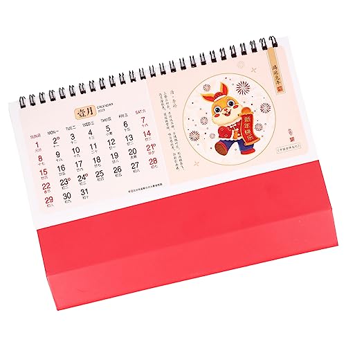 Angoily Tischkalender 2023 Schreibtisch -pad -kalender Desktop-kalender Jubiläen Kalender Mit Klappboden Kalenderwand Monat Notizkalender 2023 Großer Tischkalender Tag Beschichtetes Papier von Angoily