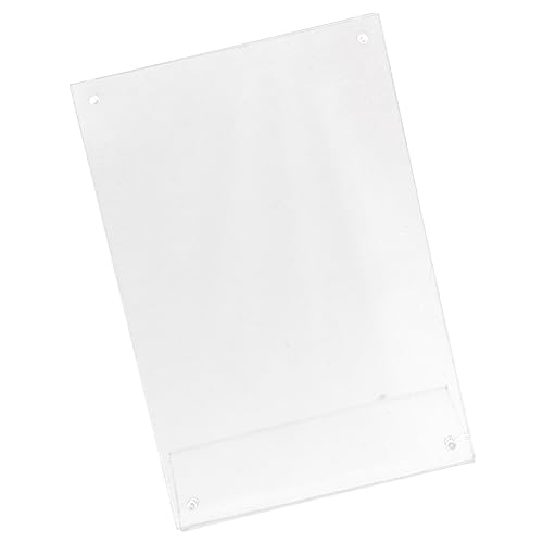 Angoily Tischkarte aus Acryl Transparenter Kartenständer Gruß Ausstellungsständer groß Anzeige steht Tischschildhalter Ausstellungsstand Preisschildhalter Acryl-Display Acrylschild leer von Angoily