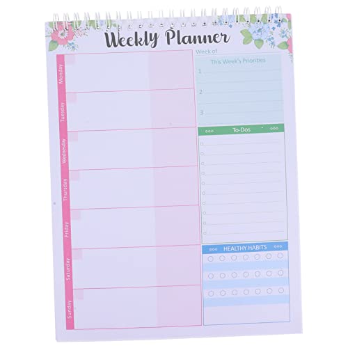 Angoily Wochenplaner täglich Planungsunterlage Monatsplaner Notizbuch Agenda Büroplaner Notizblock Wochenplanung Notizheft Studenten Jahresnotizblock Planen Sie Notizbücher Papier Colorful von Angoily
