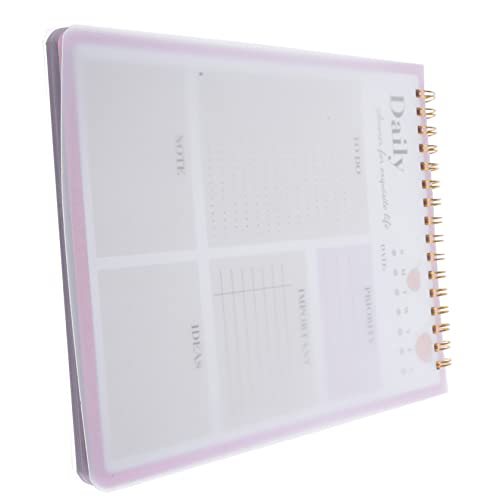 Angoily Zeitmanagement-Notizblock Notizbilder Wochenplaner Notizblock Zu tägliches notizbuch büromaterial bürogadges schülerkalender effizienter Kalender Zeitplan Kalender Papier Rosa von Angoily