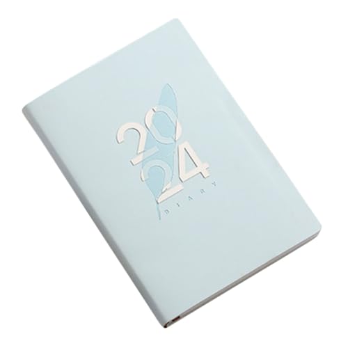 Angoily Zeitmanagement-Notizbuch für 2024 wöchentlich Zeitplaner Unterlage Effizienter Notizblock Arbeitsplanblock calendar kalender tagesplan Schulplaner effizientes Planpad Papier Blue von Angoily
