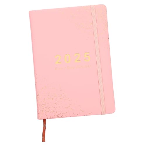 Angoily Zeitplan 2025 Notizbücher Tagesplaner 2024-2025 Notizbilder Tagebuch und Planer Planer Notizblock notizbuch tragbarer Planer-Organizer Business Planning Notebook Papier Rosa von Angoily