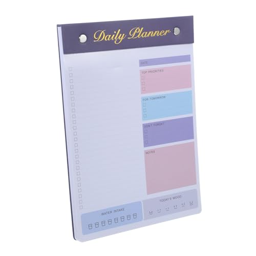 Angoily Zerreißbarer Notizblock gedankenbuch notizbuch Notizheft schreibtischzubehör Aufkleber Notizbilder co Arbeitsplaner Planer-Notizblock zum Abreißen für die Planung Papier Violett von Angoily