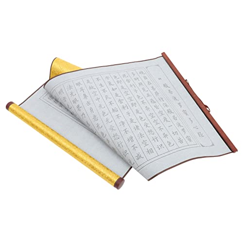 Angoily wasserschreibstoff Kalligraphie schreibwaren Wassertuch für die Kalligrafie Schriftrollen üben Kunstwandrollen Rollenpapier zeichnen leere hängende Schriftrollen Lernzubehör Yellow von Angoily