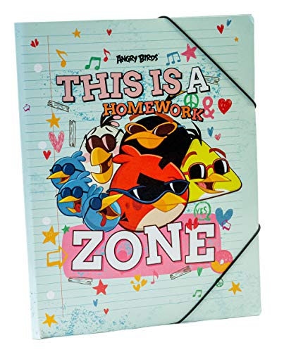 Angry Birds Gummizugmappe DIN A4 Homework Zone Eckspanner Sammelmappe Ordnungsmappe Schule 55ro16063 von Angry Birds