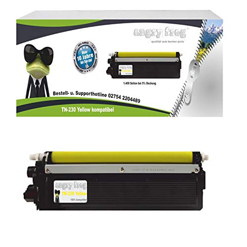 Yellow Toner für Brother TN-230 DCP-9010 Brother DCP-9010 CN Brother HL 3040 CN Brother HL 3070 CW Brother MFC-9120 CN Brother MFC-9320 CW von Angry Frog