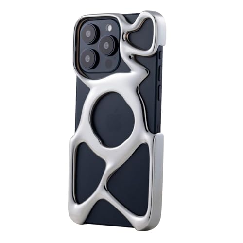 Angry miao Leere Handyhülle (nur für iPhone 15 Pro), MagSafe-kompatibel, 22 g, leicht, mattes Silber, Wärmeableitung, reichlich Schutz von Angry miao